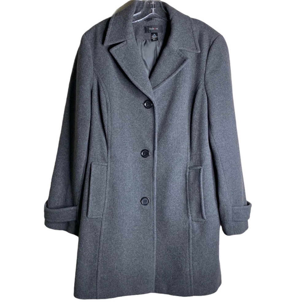Style & Co. women’s Peacoat Wool 2 pocket Grey XL